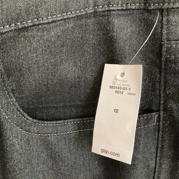 Gap sateen charcoal grey low rise pants with stretch - Picture 8 of 8